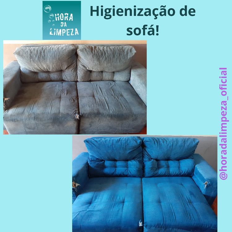 Antes e Depois de vários de nossos serviços de limpeza de estofados